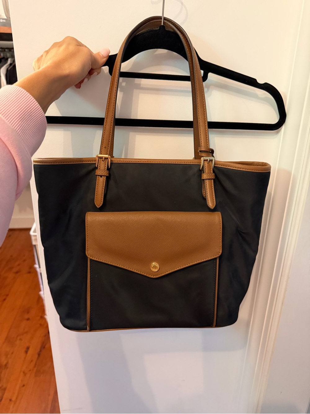 Michael Kors Jet Set Nylon Tote Black